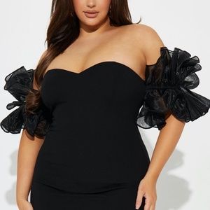 Black Cocktail Mini Dress